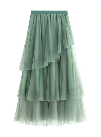IRREGULAR GAUZE CAKE SKIRT