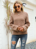 SOLID COLOR TURTLE NECK GIRL SWEATER