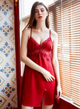 SEXY SLING NIGHTGOWN ICE SILK LACE UNDERWEAR