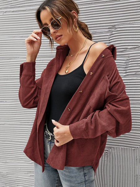 FASHION LOOSE LAPEL POCKET SHIRT