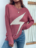 CREW NECK LIGHTNING LADIES SWEATER