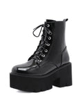 MARTIN BOOTS TIED THICK-SOLED BOOTIES