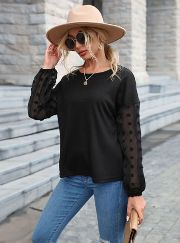 LOOSE THIN STITCHING ROUND NECK SWEATER