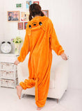 YELLOW PAJAMA CARTOON ANIMAL CONJOINED PAJAMA KANGAROO