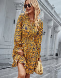 WAIST SLIMMING LONG SLEEVE DRESS