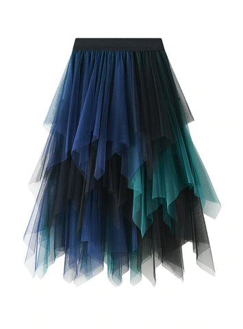 MULTI-LAYER IRREGULAR GAUZE SKIRT