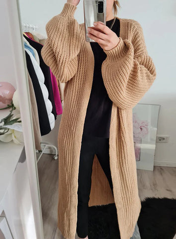 CASUAL LONG KNITTED CARDIGAN WOMEN TOPS
