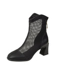 WOMEN'S ROUND HEAD HOLLOW MESH SURFACE BOOTS