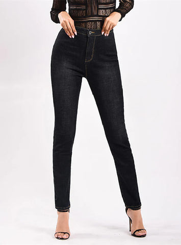 WOMEN HIGH WAIST SLIM-FIT JEANS