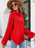 TURTLENECK LONG SLEEVE LOOSE SWEATER