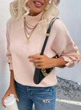 COLLAR CASUAL BUTTON PULLOVER SWEATER TOP