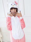 PINK DOT CAT COSTUME PAJAMAS SLEEPWEAR 