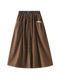 WINTER WAIST CORDUROY SKIRT