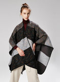 RAINBOW WIDE DUAL-PURPOSE SHAWL WARM CASHMERE