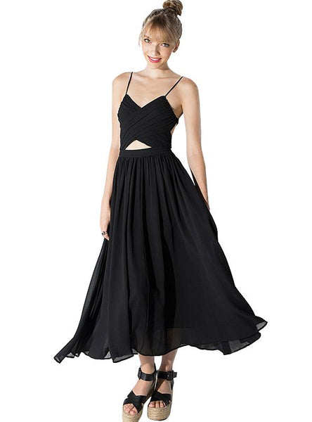 MAXI DRESS SLEEVELESS OFF SHOULDER FEMALE A-LINE DRESS