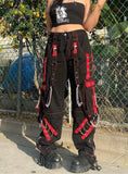 HIGH WAIST STRAIGHT CHAIN PANT