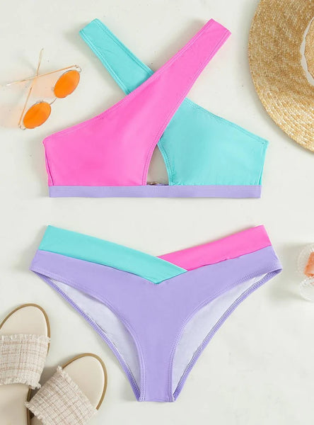 Zikini Color SEXY CROSS COLOR MATCHING LADIES BIKINI – Ncocon