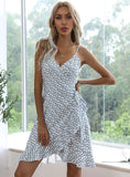 FLORAL SKIRT FLOUNCE SLING DRESS