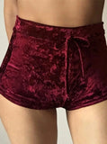 Velvet Shorts Fashion Sexy Bodycon Workout Flannel
