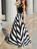 Split-joint Sleeveless Evening Dress