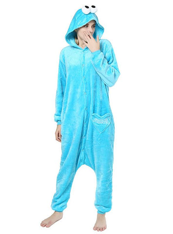 WOMEN FLANNEL CARTOON ANIMAL CONJOINED SESAME 