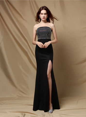 MERMAID STRAPLESS BEADING PARTY DRESS