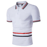 Collar Slim Fit Casual Polo Shirts Short Sleeve Turn-down 