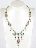 Fathion Boho Style Rhinestone Fringe Charm Necklace