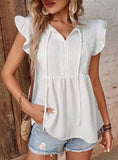 V-neck Hollow T-Shirts Tops