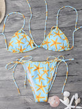 Starfish Print Padded Strappy Bikini Set