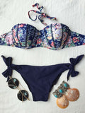 Women Printed Underwire Bikini Set