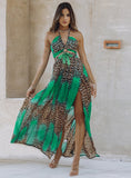 Sexy Leopard Print Backless Dress
