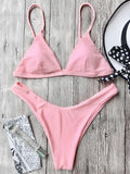 Cami Soft Pad Thong Bikini Set