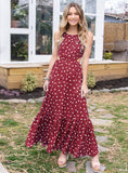 Sexy Polka Dot Backless Strap Dress