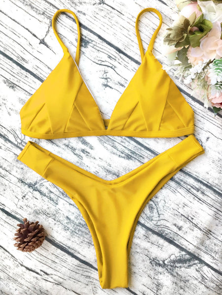 Soft Padded Cami Shell Bikini Set