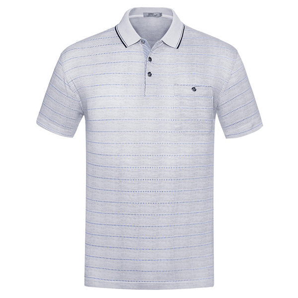 Polo Shirt Striped Light-colored Soft Mens Spring Summer 