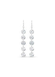 AAA Zircons, Silve Sterling Silver Hook Earrings