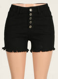 High Waisted Fashion Button Pockets Skinny