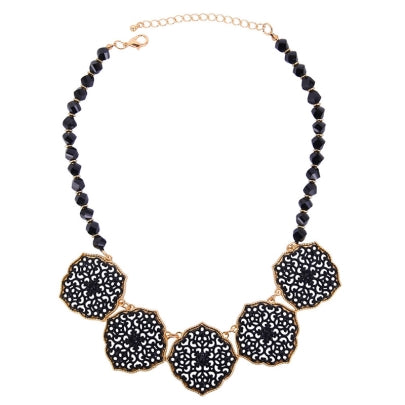 Floral Shaped Hollow Out Necklace Accshine Rhinestone 