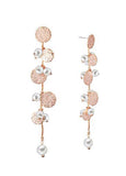 Cheap 18K Gold Plated Stud Earrings, Discs and Faux Pearls