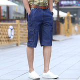 Loose Shorts Denim Jeans Casual Multi Pocket Cargo 