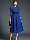 Lace Dresses Floral Crochet Hollow Out Patchwork