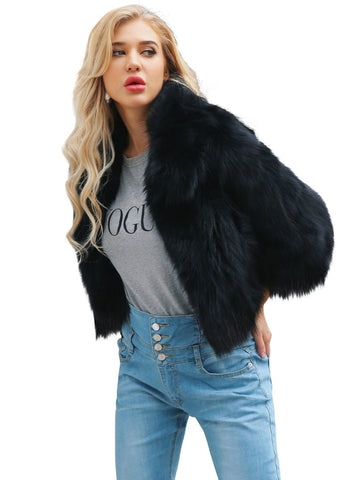 Women'S Fox Fur Coat Faux Fur Short Coat