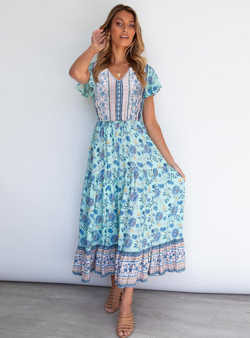 V-neck Sexy Floral Dress