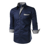 Slim Checked Button Up Designer Business Casual Fashion Shirts for Men