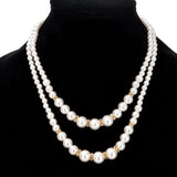 Fathion Elegant Double Layers Pearl Necklace