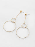 Popular Double Open Circle Drop Earrings