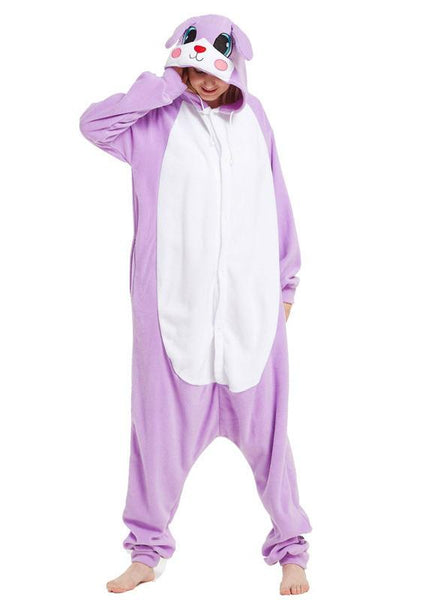 PURPLE RABBIT ANIMAL PAJAMA KIGURUMI CARTOON 