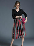 Sexy V-neck Slim Office Party Chiffon Long Dress 