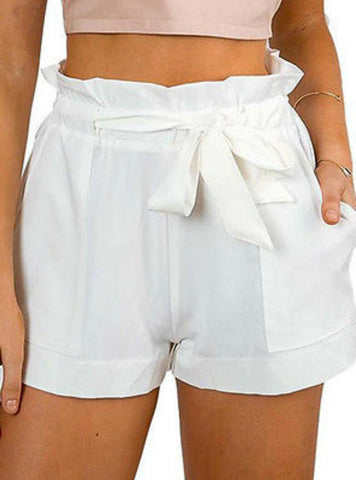 Casual Shorts High Waist Short Beach Bow Shorts